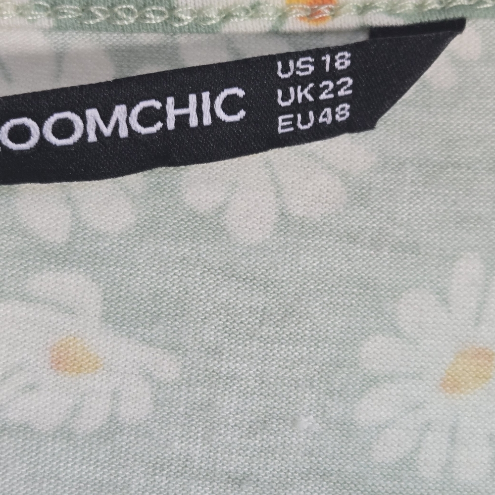BloomChic Green and White Floral Midi Dress - Picture 7 of 7